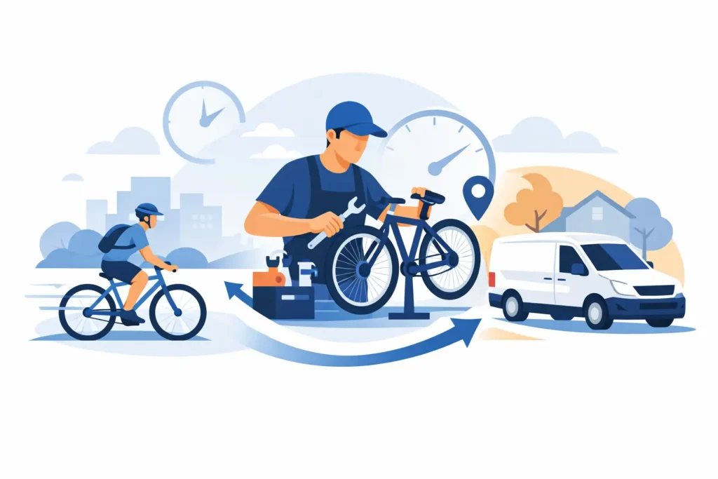 Hurtig cykelservice samme dag - sådan virker det