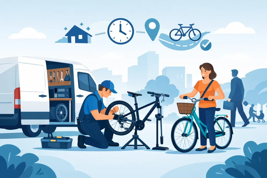 Mobil cykelreparation gør hverdagen lettere