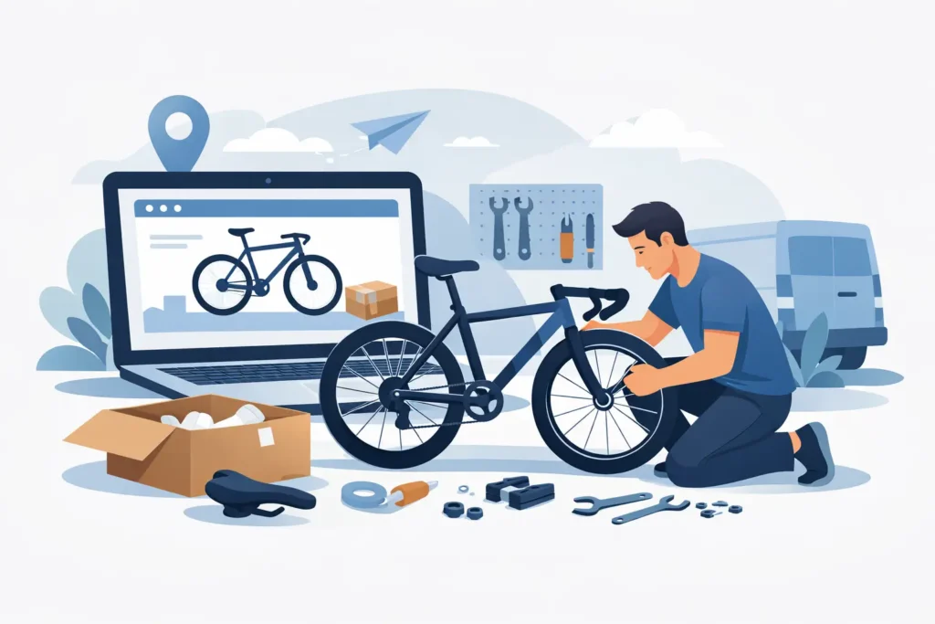 Montering af cykel onlinekøb uden bøvl