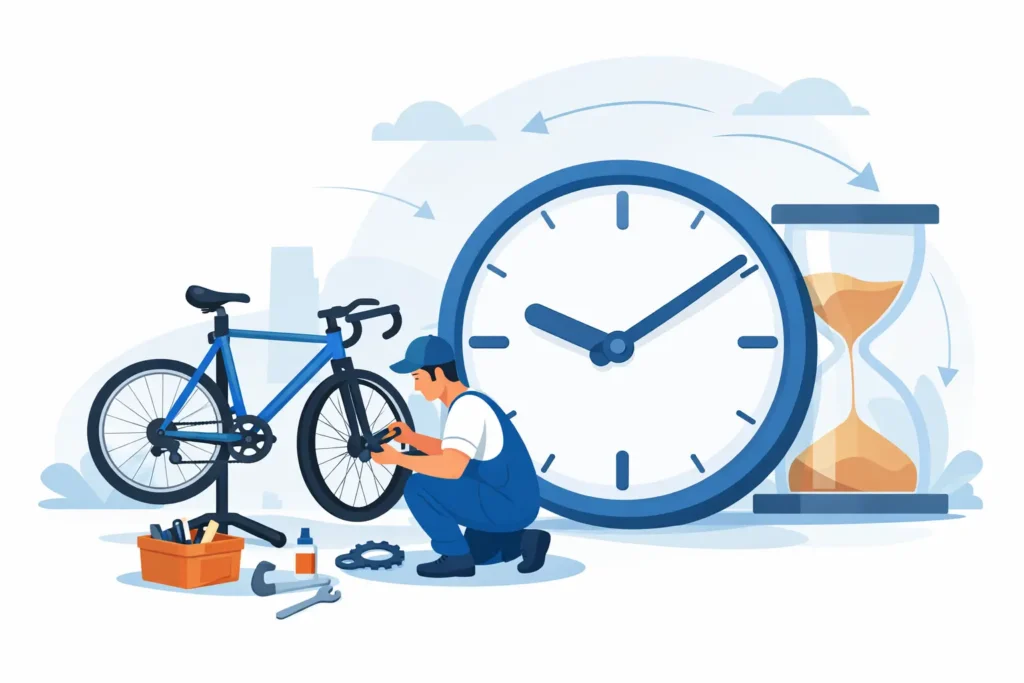 Hvor lang tid tager cykelreparation?