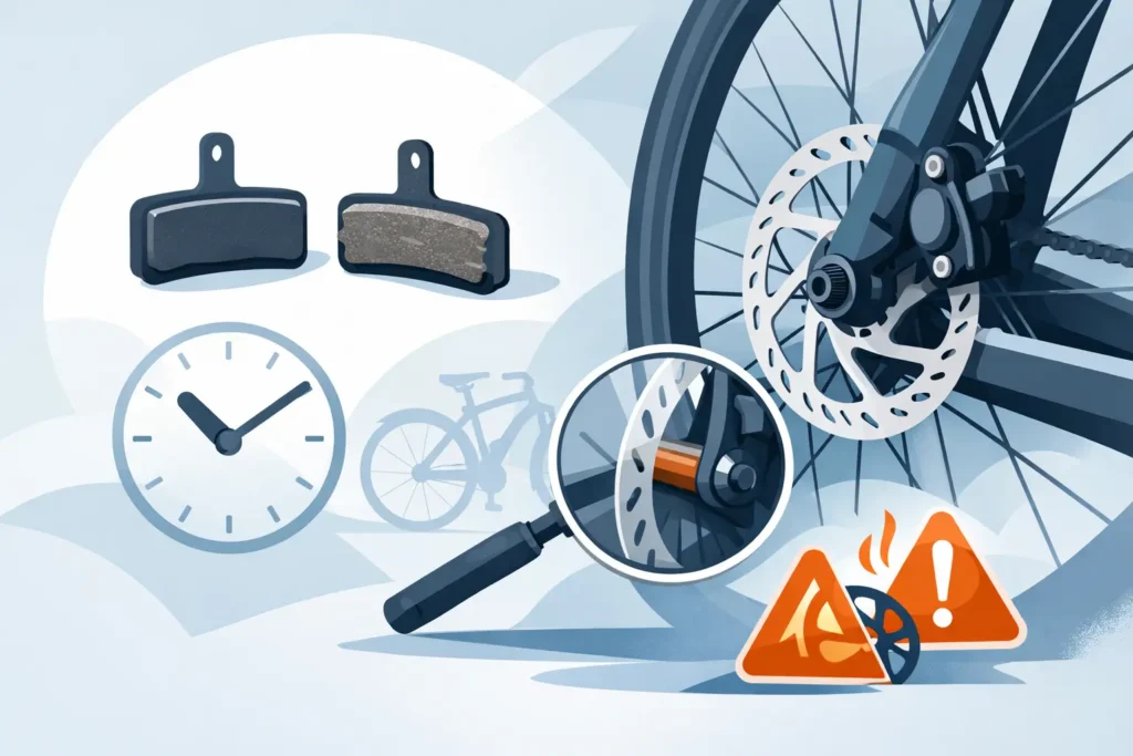 Hvornår bør bremseklodser skiftes på cyklen?
