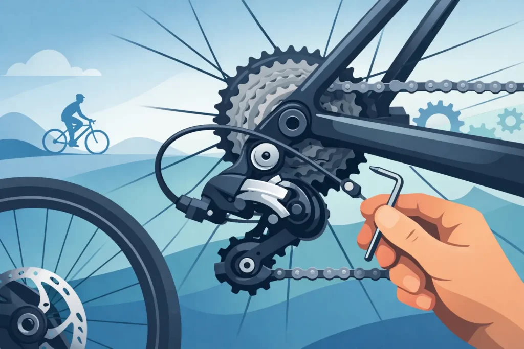 Justering af gearsystem på cykel
