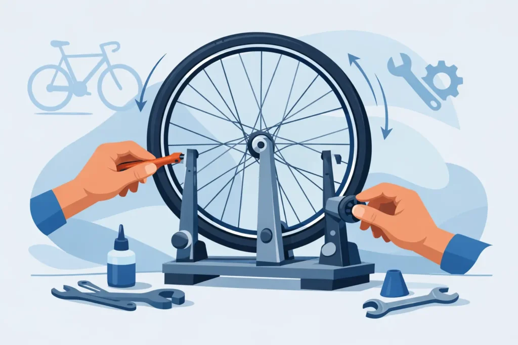 Opretning af skævt cykelhjul - sådan gør du