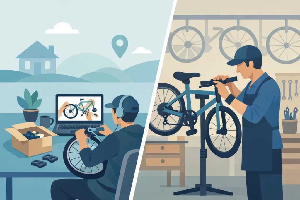 Online cykelmontering vs butikssamling - hvad vælger du?